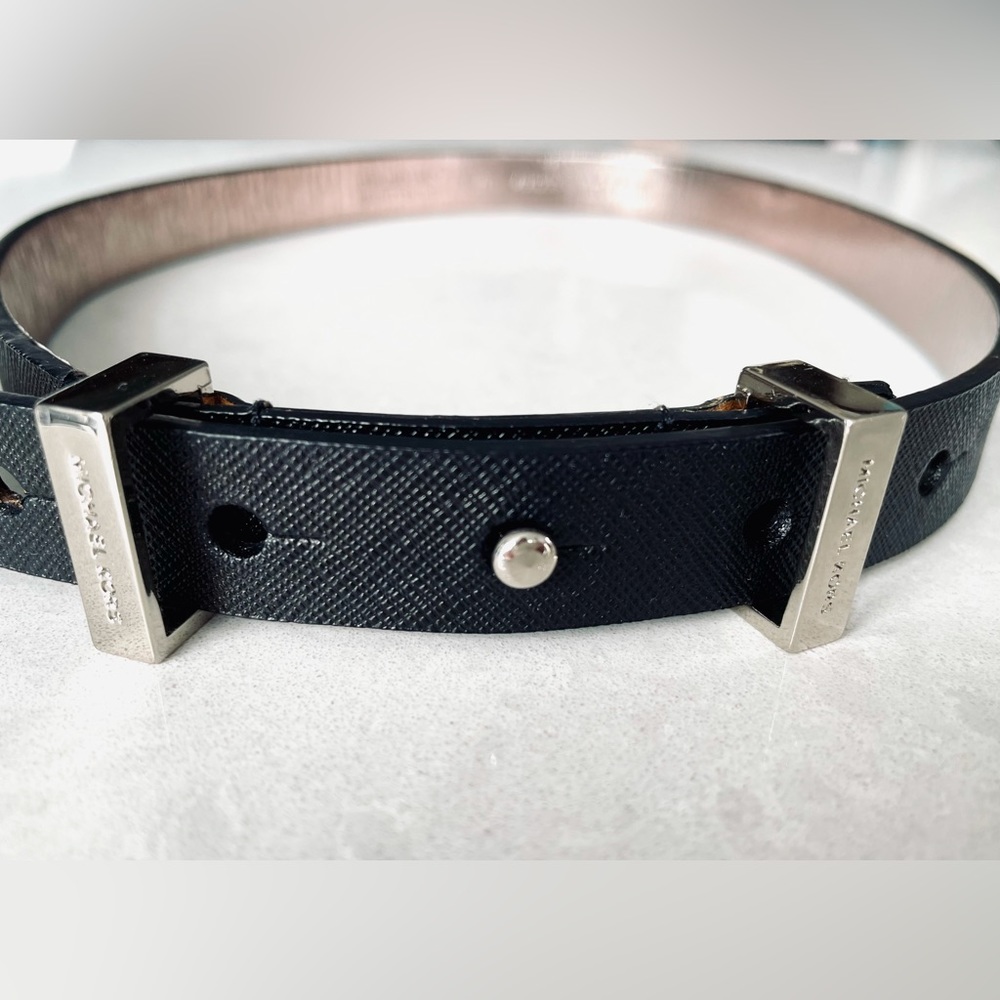 Michael Kors leather thin belt black , size small